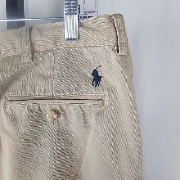 Polo Ralph Lauren Classic Fit Pants 38x32 Beige Khaki Twill Chino - Picture 5 of 5
